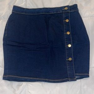 Button Up Jean Skirt